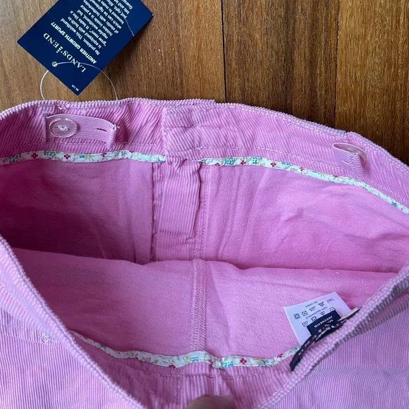 NEW Land's End Sz 10 Pink Corduroy Skort - Picture 5 of 6